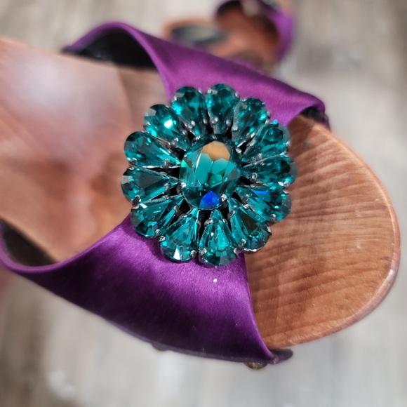 Dolce & Gabbana Crystal Heeled Sandals 37 - Picture 9 of 11